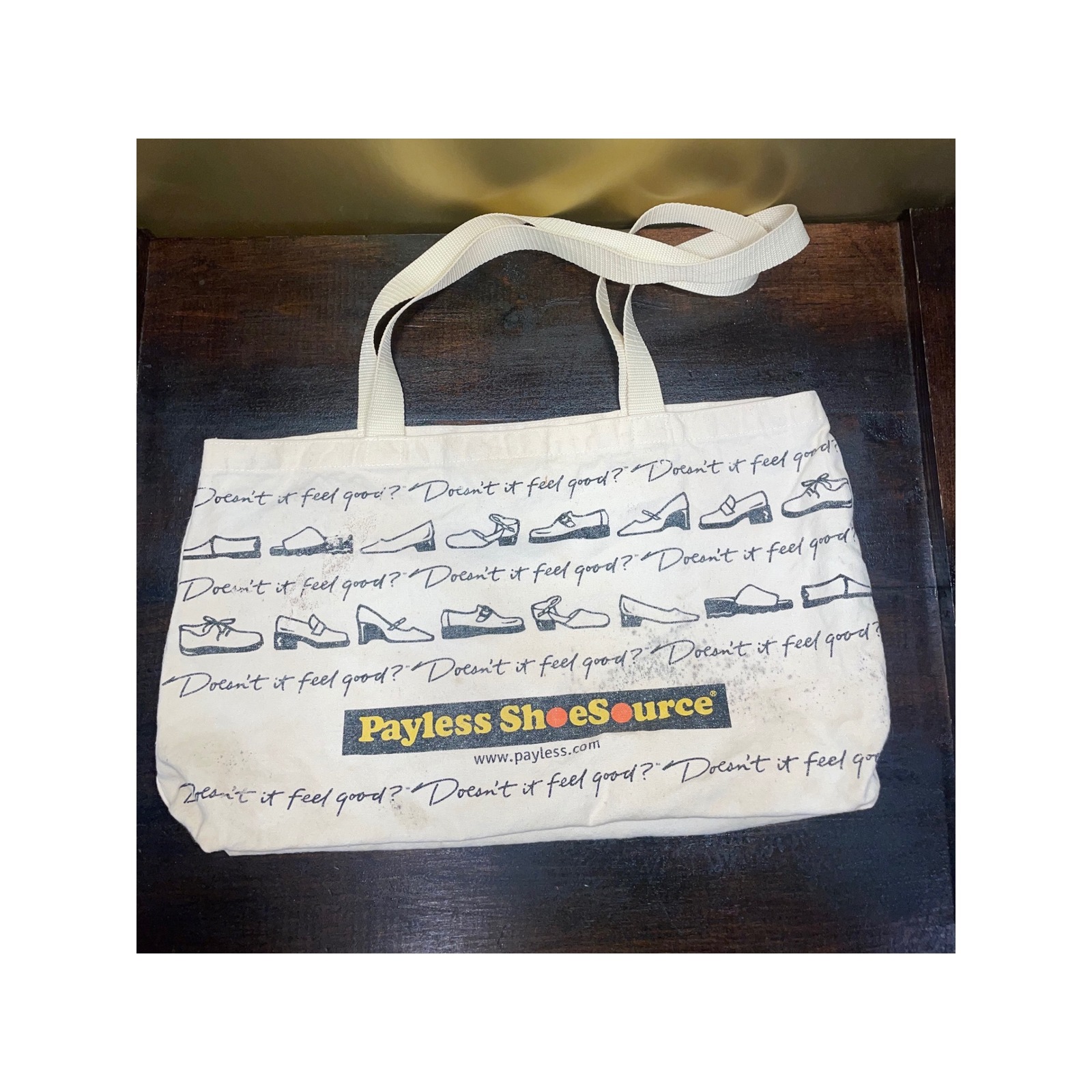 Payless Shoesource Store Graphic Tote Bag Canvas Shopping Bag